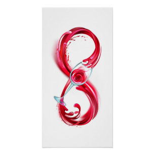 Pôster Infinidade com vinho tinto