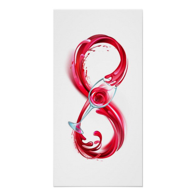 Pôster Infinidade com vinho tinto (Frente)