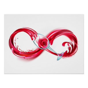 Pôster Infinidade com vinho tinto