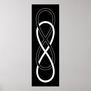 Poster Infinidade dobro do símbolo - preto & branco