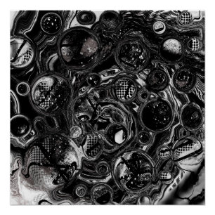 Pôster Infinidade Preta e Branca