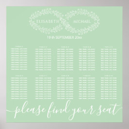 Poster Infinity neo mint botânico romântico elegante