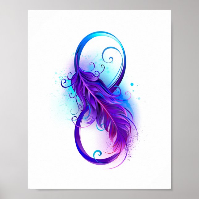 Poster Infinity with Purple Feather (Frente)