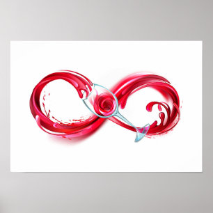 Poster Infinity with Red Wine