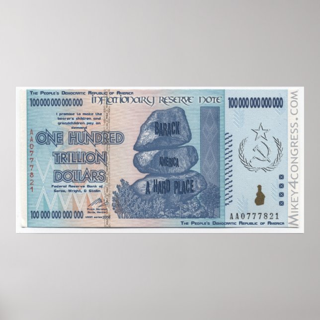 Pôster Inflação em que você pode acreditar! (Frente)