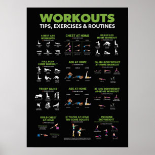 Poster Infográfico de Saúde e Malhações - Dieta e Exe