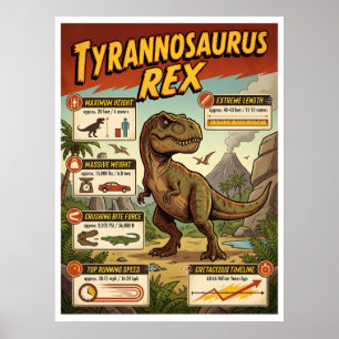 Poster Infográfico do T-Rex
