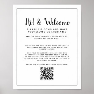 Poster Informações de convidado de código QR sem conta
