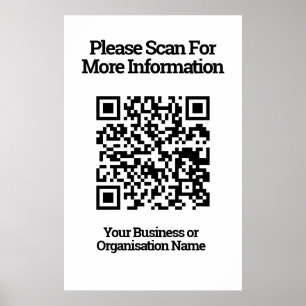 Poster Informações de design de código QR