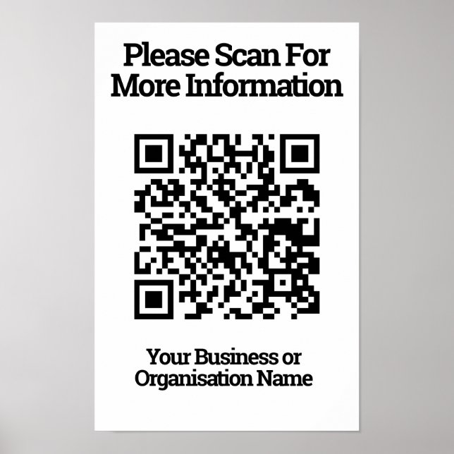 Poster Informações de design de código QR (Frente)