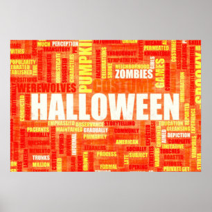 Poster Informações gerais sobre o Halloween como anúnc