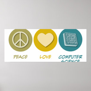 Poster Informática do amor da paz