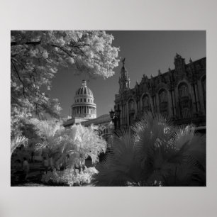 Poster Infravermelho da cúpula do edifício do Capitólio e