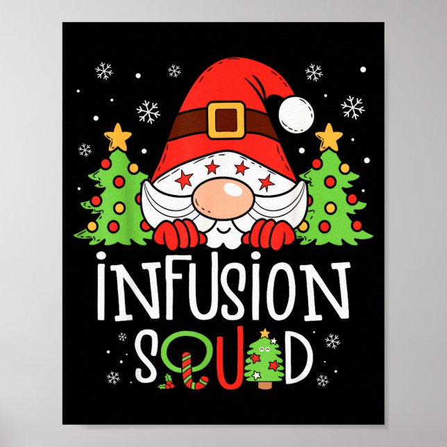 Poster Infusion Nurse Squad Santa Stethoscope Nurse Chris (Frente)