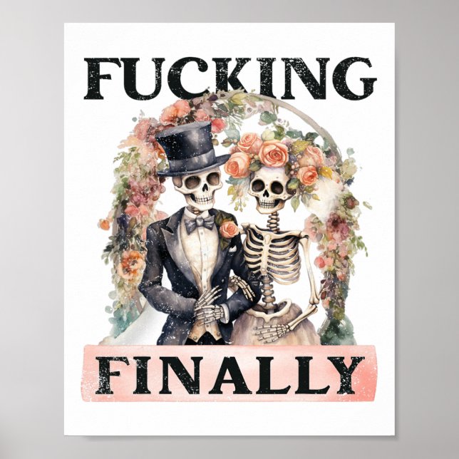 Poster Ing Finalmente Bridesmaid Skeleton Noivo Hallow (Frente)
