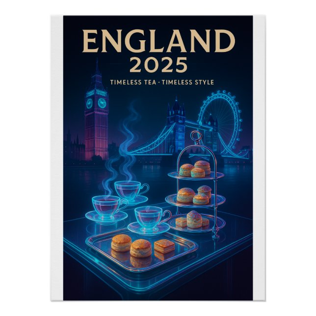 Pôster Inglaterra 2025 - Eterno Tea, Estilo do Eterno (Frente)