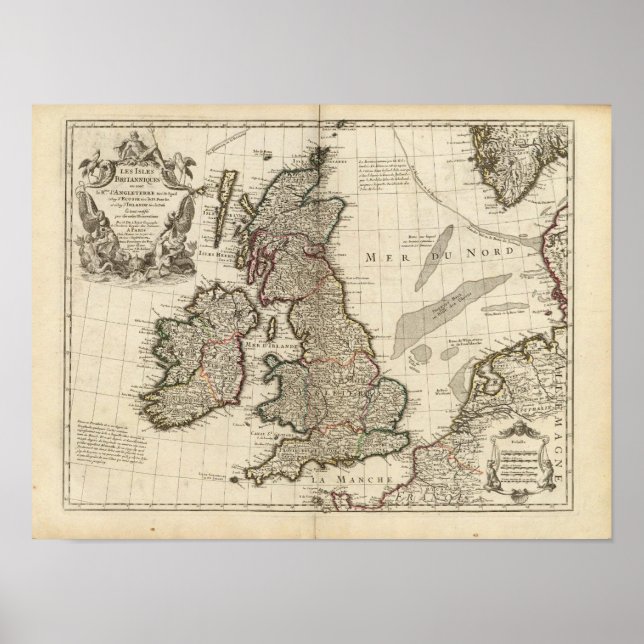 Poster Inglaterra, Escócia, Europa (Frente)