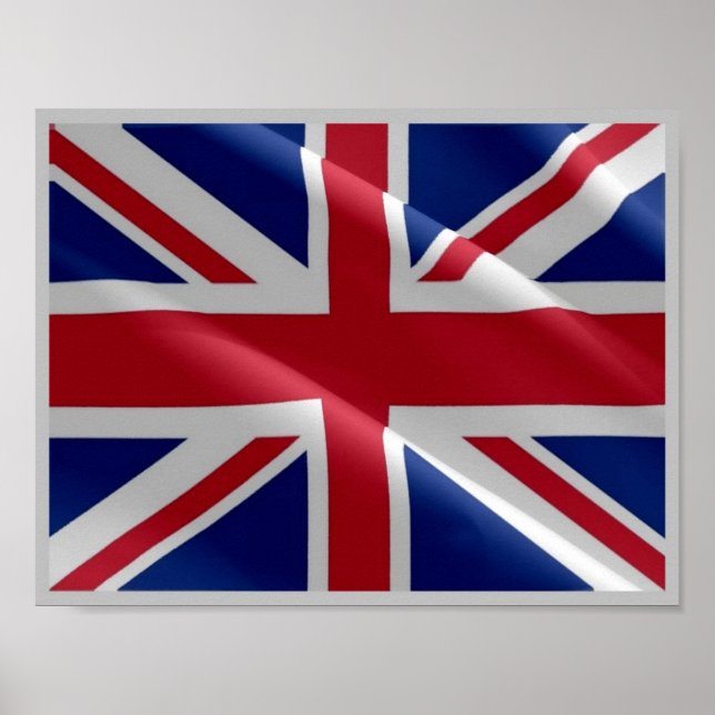 Poster Inglaterra - Flag Waving Reino Unido - (Frente)