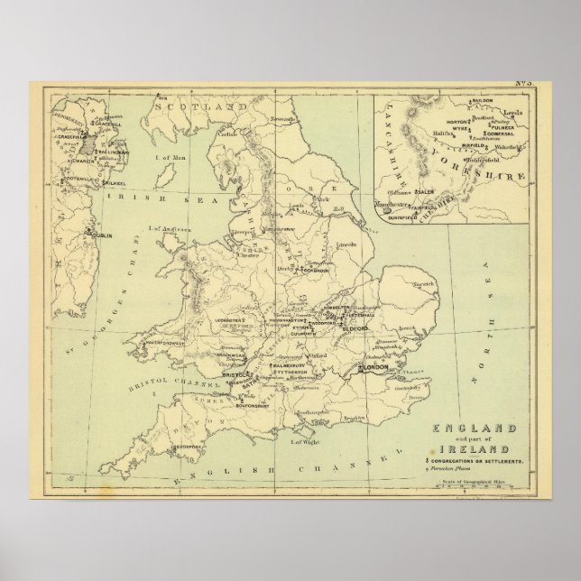 Pôster Inglaterra, Irlanda (Frente)