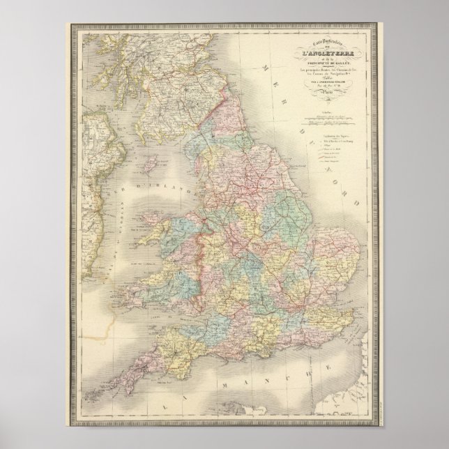 Poster Inglaterra, País de Gales 4 (Frente)