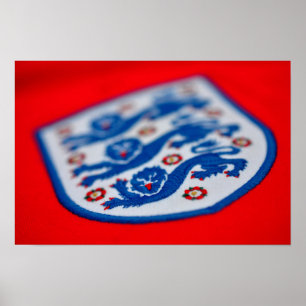 Poster Inglaterra Três Leões Crachá