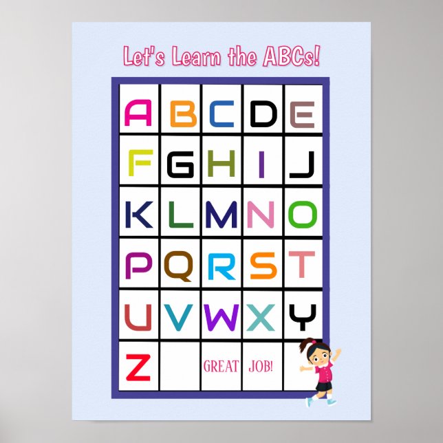 Poster Inglês ABC (Frente)
