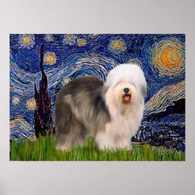 Pôster Inglês Antigo (F) - Noite Estrelada (Frente)