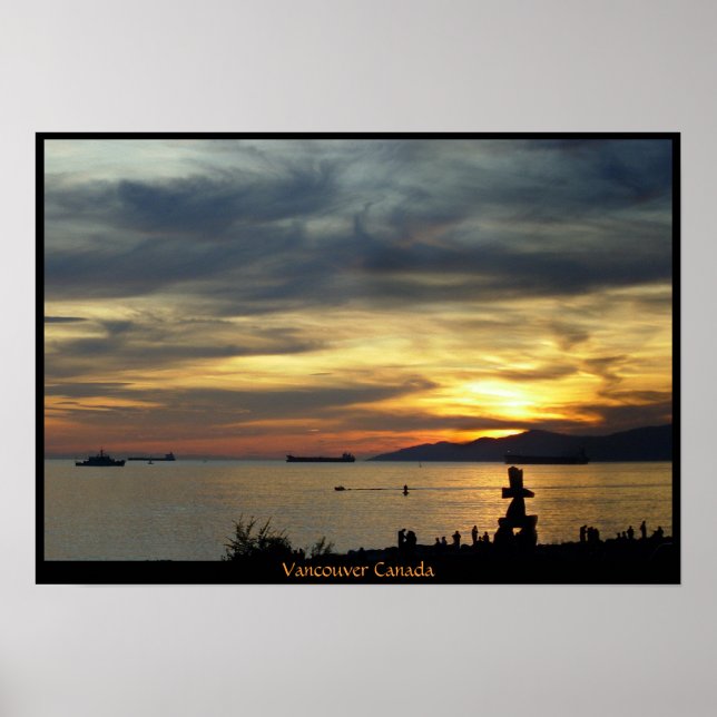Poster Inglês Bay Vancouver Impressão (Frente)