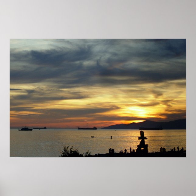 Poster Inglês Bay Vancouver Impressão (Frente)