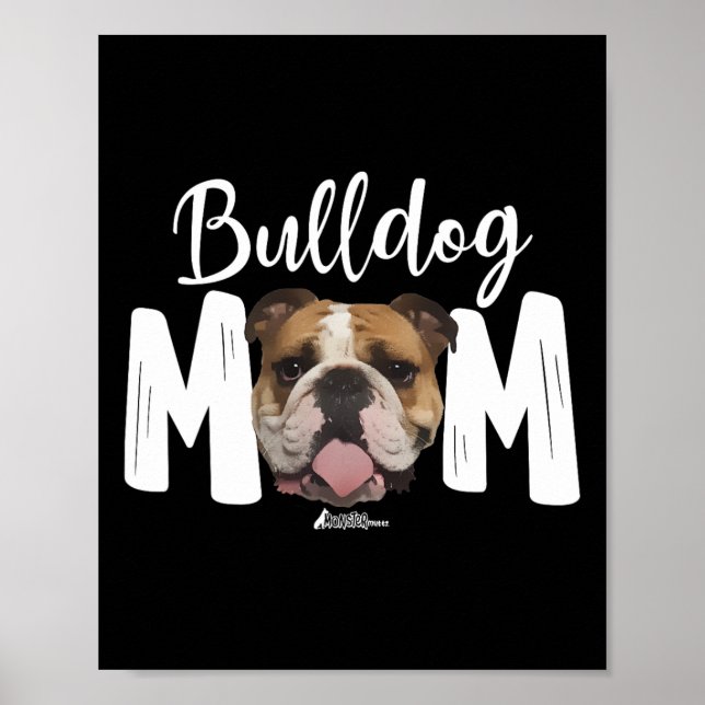 Poster Inglês Buldog Mãe Top (Frente)