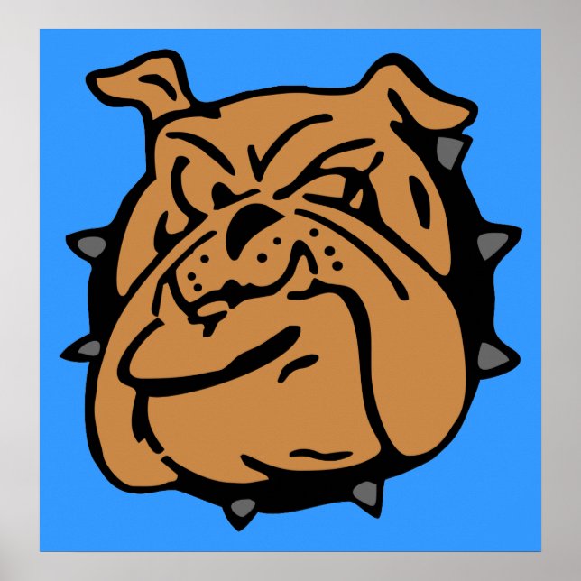 Pôster Inglês Bulldog Cartoon (Frente)