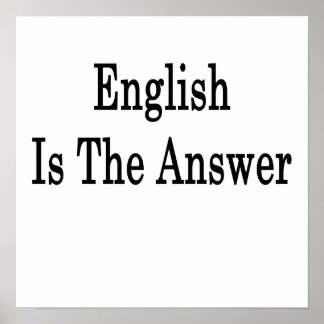Pôster Inglês É A Resposta
