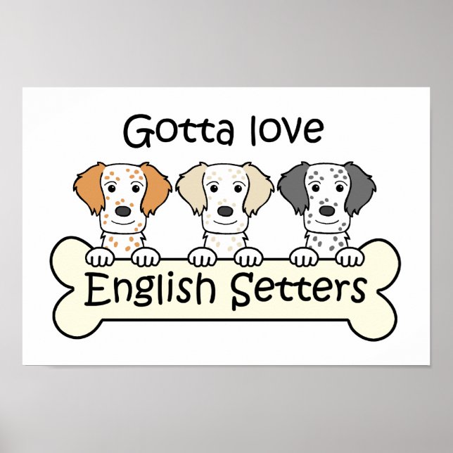 Pôster Inglês Setter Lover (Frente)