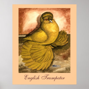 Poster Inglês Trumpeter Yellow Self