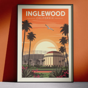 Poster Inglewood Califórnia Vintage