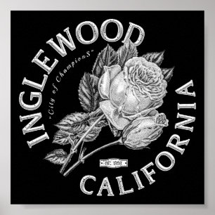 POSTER INGLEWOOD LOS ANGELES CALIFÓRNIA VINTAGE