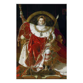 Pôster Ingres – Napoleon I on His Imperial Throne Poster