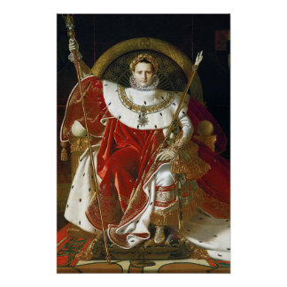 Pôster Ingres – Napoleon I on His Imperial Throne Poster