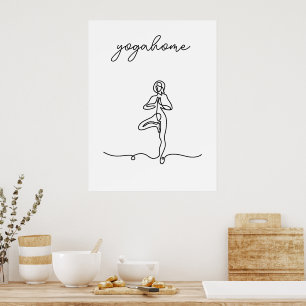 Poster Inhale Exhale Meditação de yoga moderno estúdio