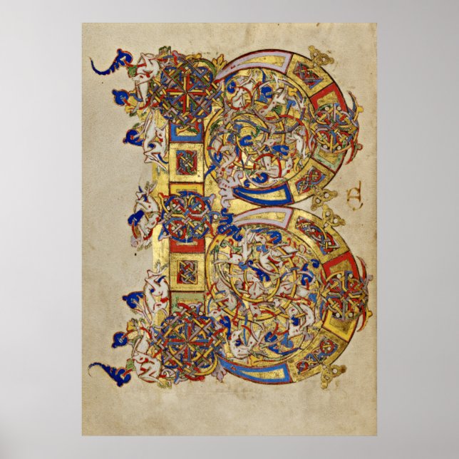 Pôster Inicial iluminada B de Montecassino (Frente)