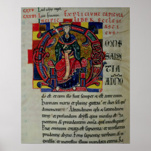 Poster Inicial "O" da Senhora 2 fol.8 Historiated que