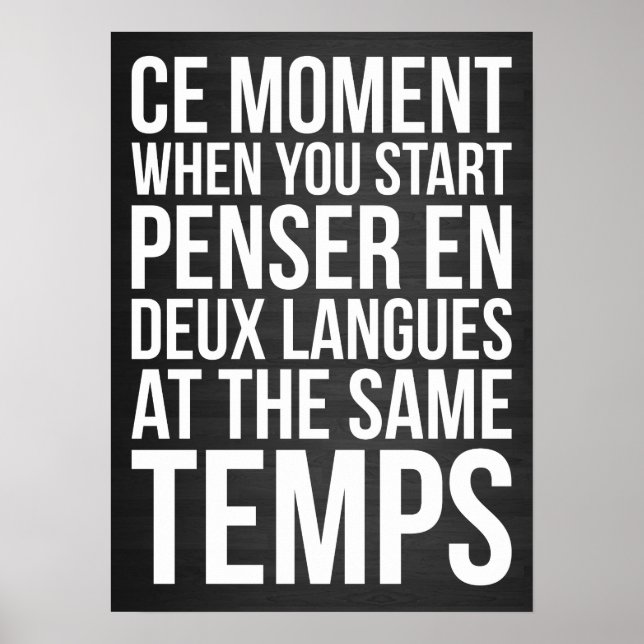 Poster Iniciar O Penser En Deux Langues No Mesmo Temps (Frente)