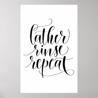 Pôster Iniciar Repetir o Rinse