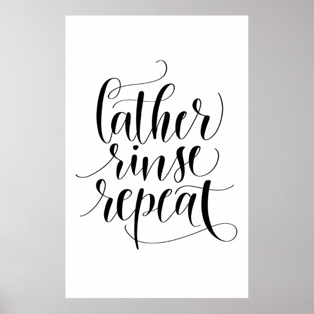 Pôster Iniciar Repetir o Rinse (Frente)