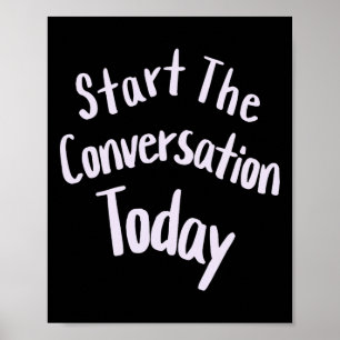 Poster Inicie a Conversa Hoje Suporte à Saúde Mental