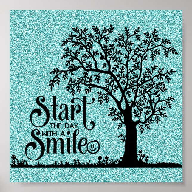 Poster Inicie o dia com um sorriso (Frente)
