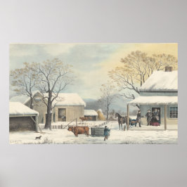 Poster Início para Ação de Graças - GH Durrie Fine Art Po