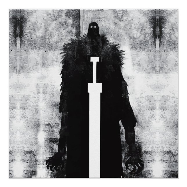 Pôster Ink Talking Fantasy V02 A Knight do inferno (Frente)