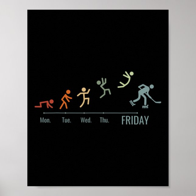 Poster Inline-hockey Skating Skater Hockey Weekend Roller (Frente)