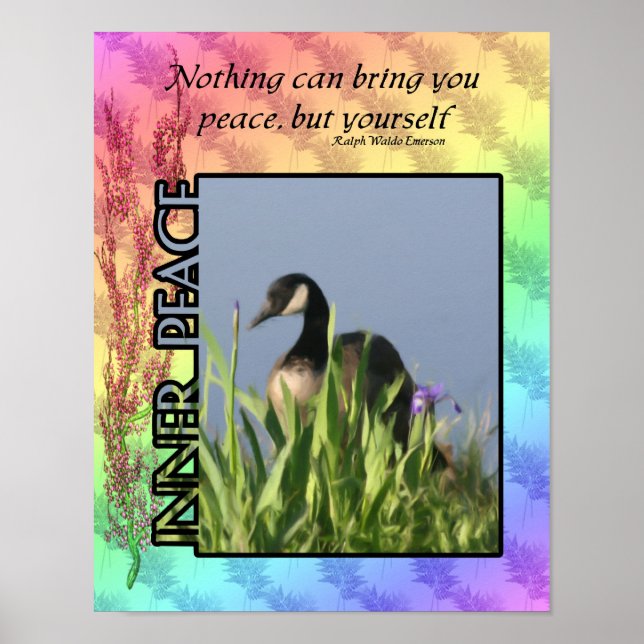Poster Inner Peace Canada Goose Inspiration Quote (Frente)